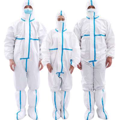 Wholesale CE PPE protective jumpsuit safety isolation set disposable protective sterile protective workwear